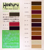 ホシュール色見本　※ディスプレイ等の違いにより実際の色と若干異なります