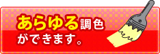 あらゆる調色 ができます。